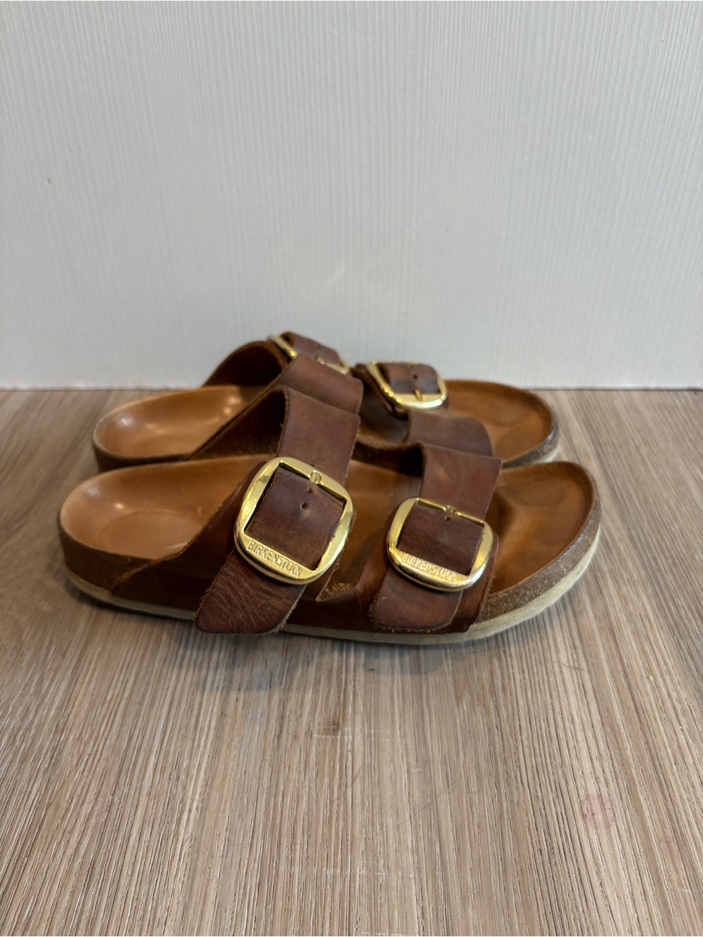 Birkenstock Arizona Big Buckle Cognac Exquisite Brown Gold Size 37 Women’s 6